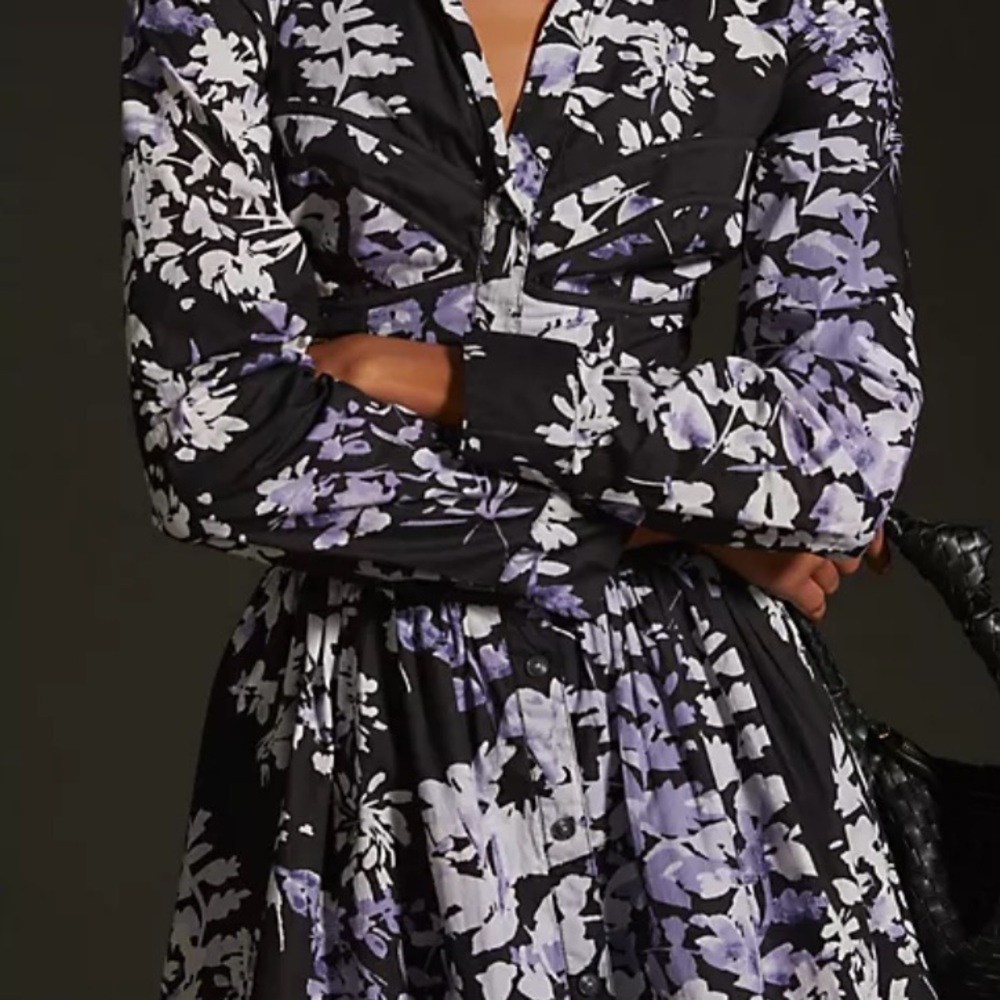 Anthropologie Corset Shirt Dress